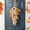 Glitzhome® 28" Fall Neutral Sunflower, Pumpkin and Leaf Swag